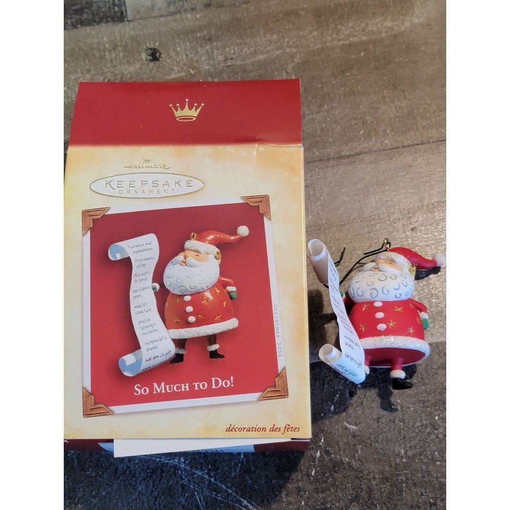 Hallmark so much to do 2004 ornament Xmas Decor Santa list